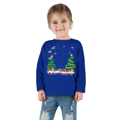Toddler Long Sleeve Tee - Christmas and snowing - [[{"value":"Wonderwear Kid"}]]