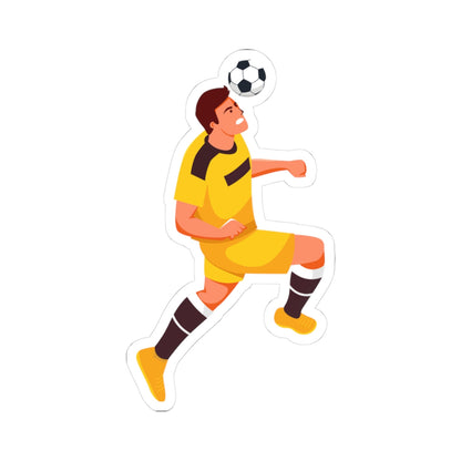 Kiss-Cut Stickers - Soccer Player Head Dribble Printify
