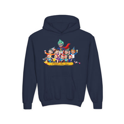 Youth Heavy Blend Hooded Sweatshirt - Happy new year with friends - [[{"value":"Wonderwear Kid"}]]