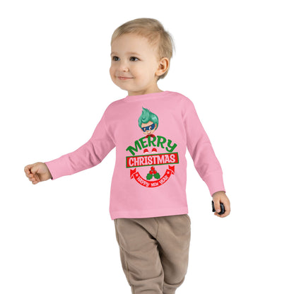 Toddler Long Sleeve Tee - Merry chridtmas from super kiddo - [[{"value":"Wonderwear Kid"}]]