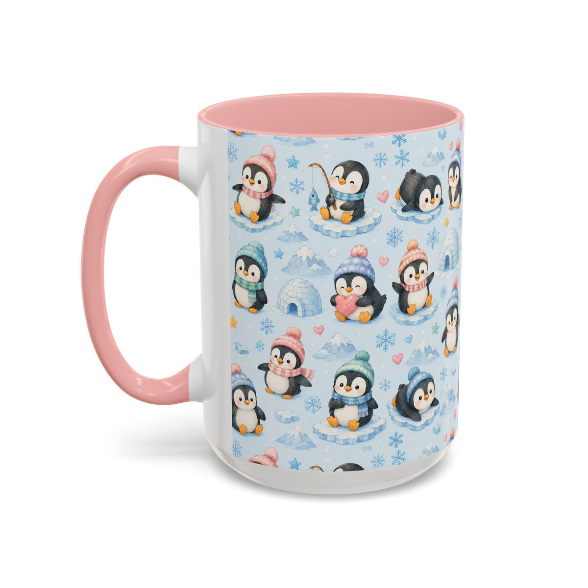 Accent Coffee Mug  (11/15 oz) - Penguin Winter Wonderland