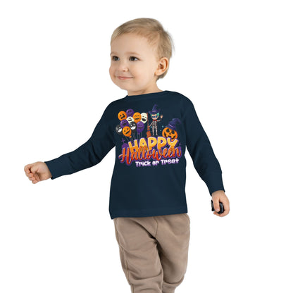 Toddler Long Sleeve Tee - Happy halloween trick or treat - [[{"value":"Wonderwear Kid"}]]