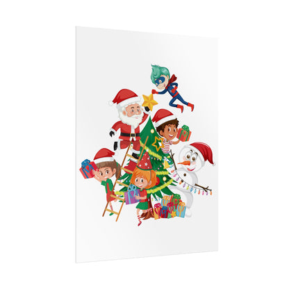 Rolled Posters - Super kiddo making christmas tree - [[{"value":"Wonderwear Kid"}]]