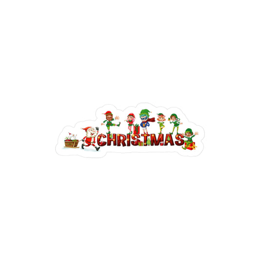 Christmas Kiss-Cut Vinyl Decals – Christmas with santa claus and friends - [[{"value":"Wonderwear Kid"}]]
