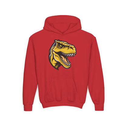 Youth Heavy Blend Hooded Sweatshirt - Tyrannosaurus rex Printify