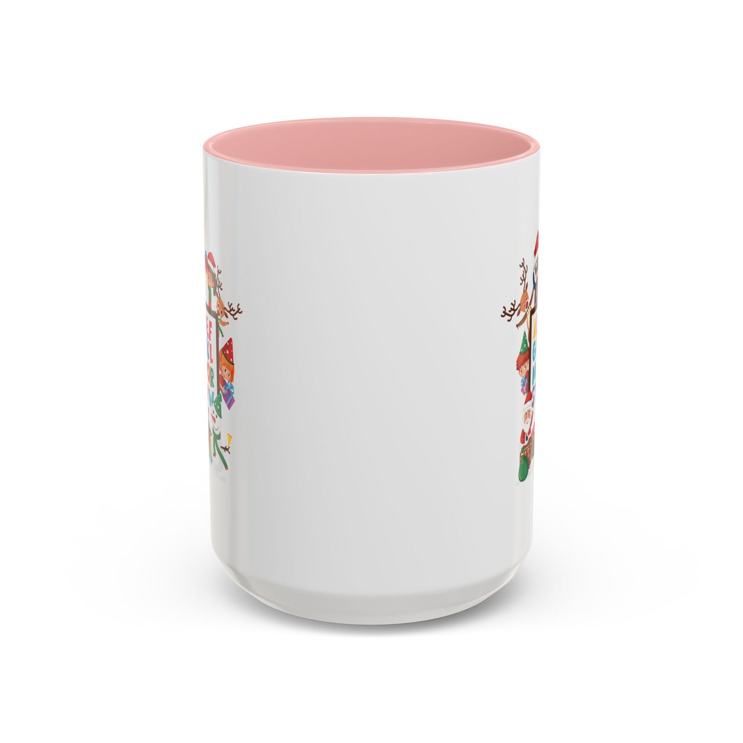 Accent Coffee Mug - Christmas alphabet with super kiddo