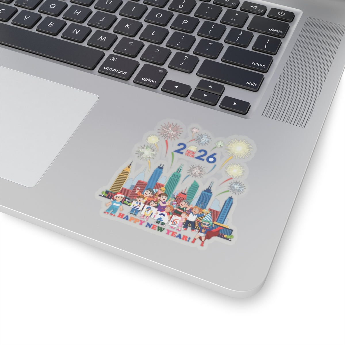 Kiss-Cut Stickers - Happy new year with fireworks - [[{"value":"Wonderwear Kid"}]]