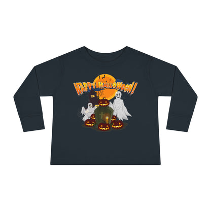 Toddler Long Sleeve Tee - Happy holloween - cemetery - [[{"value":"Wonderwear Kid"}]]