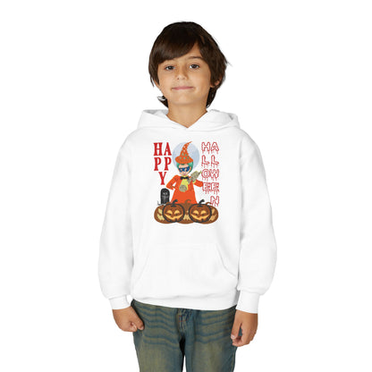 Youth Heavy Blend Hooded Sweatshirt - Holloween design by super kiddo Printify
