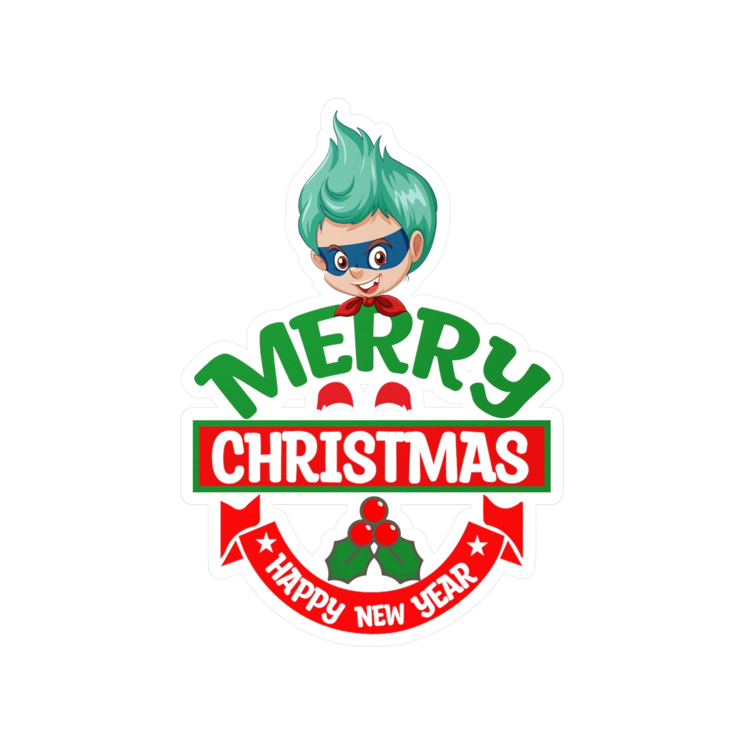 Christmas Kiss-Cut Vinyl Decals – Merry chridtmas from super kiddo - [[{"value":"Wonderwear Kid"}]]
