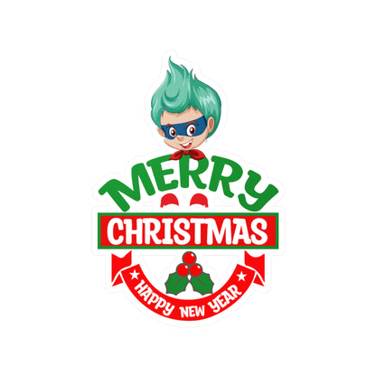 Christmas Kiss-Cut Vinyl Decals – Merry chridtmas from super kiddo - [[{"value":"Wonderwear Kid"}]]