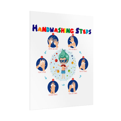 Rolled Posters - Super kiddo how to wash hand properly - [[{"value":"Wonderwear Kid"}]]