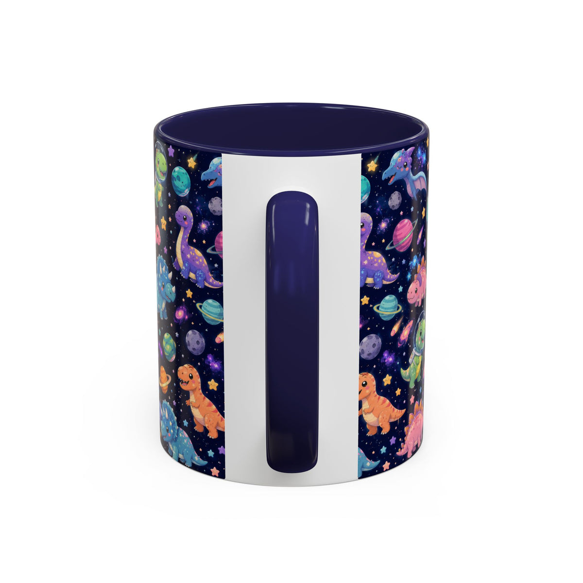 Accent Coffee Mug  (11/15 oz) - Cosmic dinosaurs