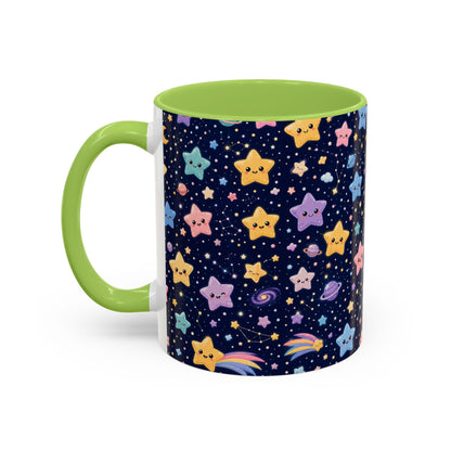 Accent Coffee Mug  (11/15 oz) - Kawaii Pastel Cosmic Night