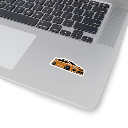 Kiss-Cut Stickers - Orange car Printify
