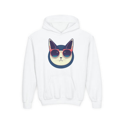 Kids Cool Cat Hoodie Printify