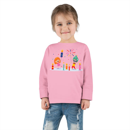 Toddler Long Sleeve Tee - Super kiddo lighting fireworks - [[{"value":"Wonderwear Kid"}]]