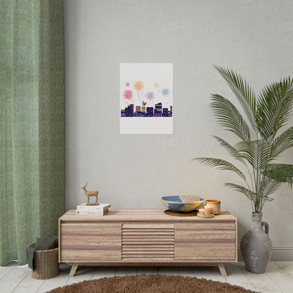 Rolled Posters - Super kiddo with fireworks - [[{"value":"Wonderwear Kid"}]]