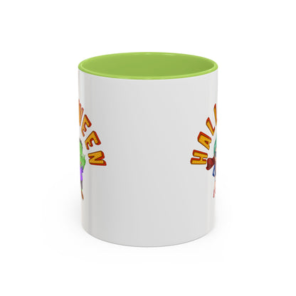 Accent Coffee Mug - Holloween with super kiddo Printify
