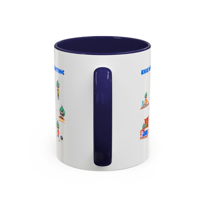 Accent Coffee Mug - Super kiddo daily routine - [[{"value":"Wonderwear Kid"}]]