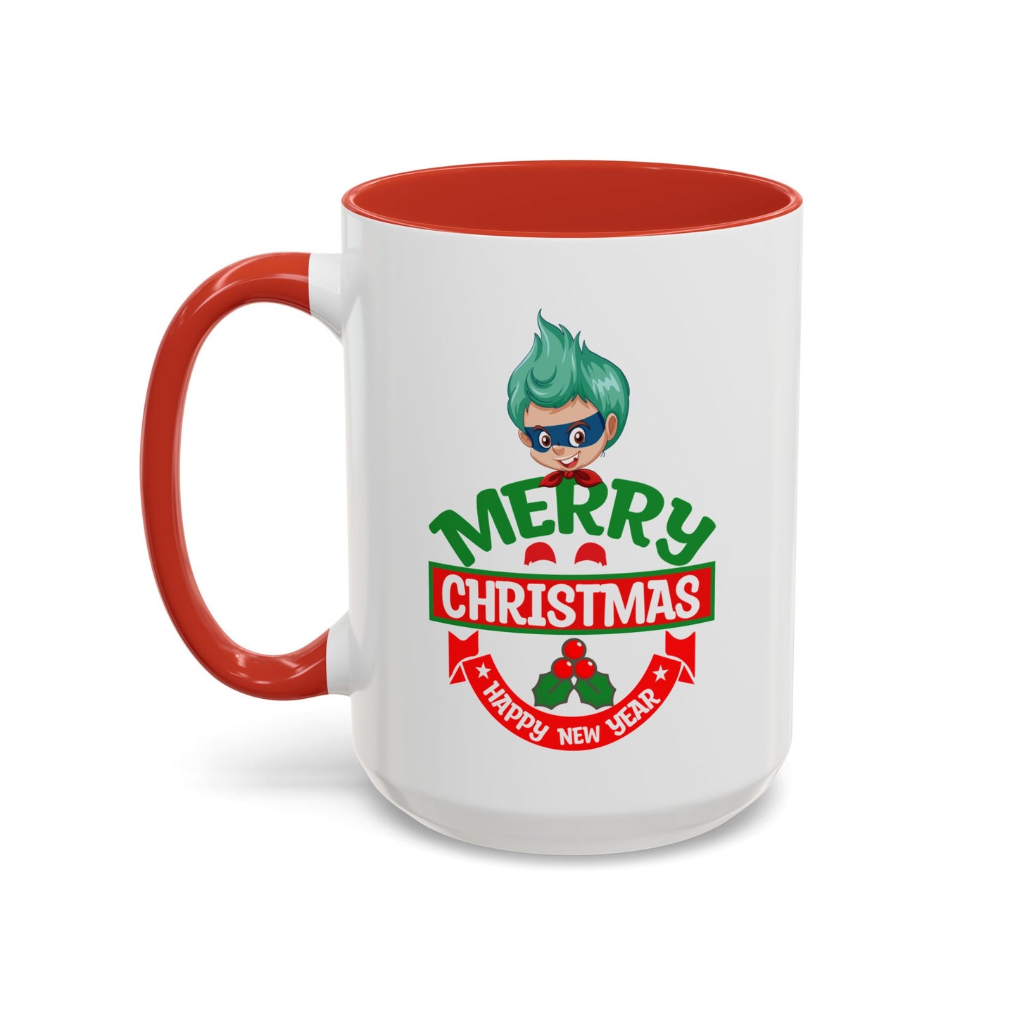 Accent Coffee Mug - Merry chridtmas from super kiddo
