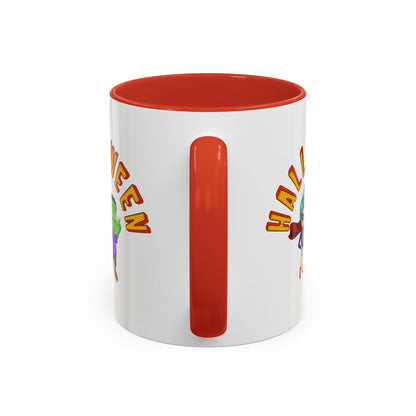 Accent Coffee Mug - Holloween with super kiddo Printify