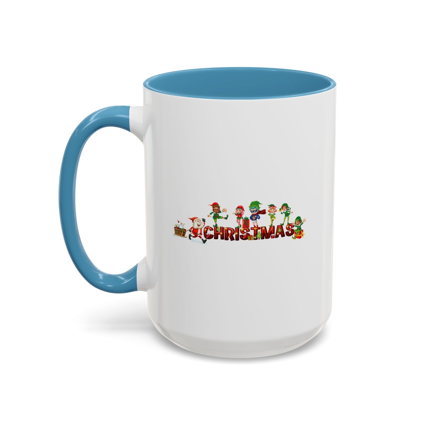 Accent Coffee Mug - Christmas with santa claus and friends