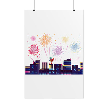 Rolled Posters - Super kiddo with fireworks - [[{"value":"Wonderwear Kid"}]]