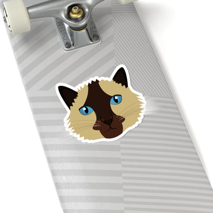 Kiss-Cut Vinyl Decals - Siamese cat Printify