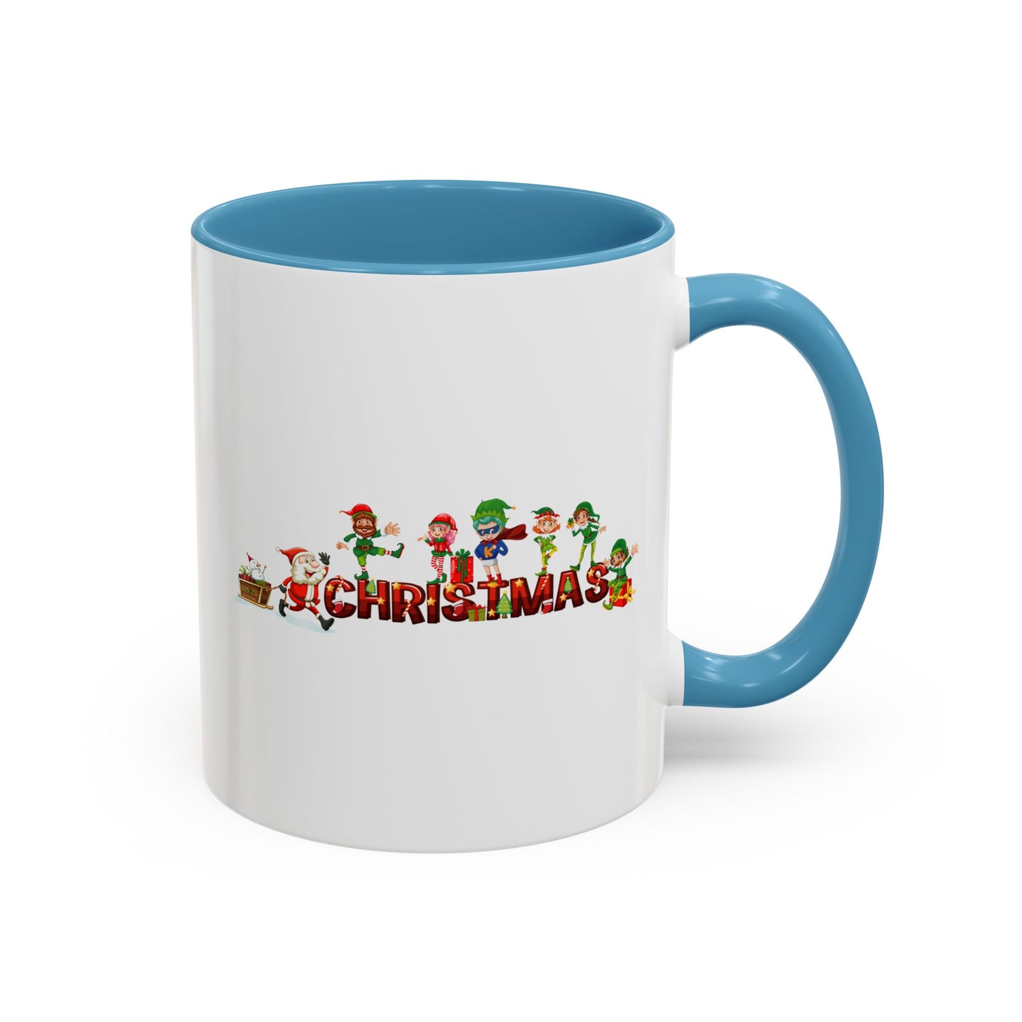 Accent Coffee Mug - Christmas with santa claus and friends
