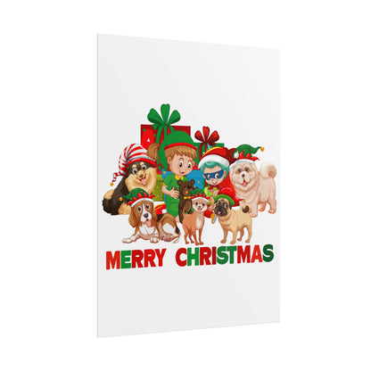 Rolled Posters - Christmas with super kiddo pet friends with text - [[{"value":"Wonderwear Kid"}]]