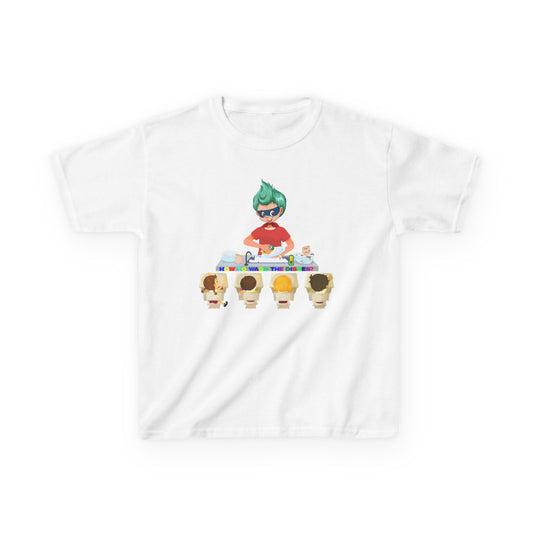 Kids Heavy Cotton™ Tee - Little kiddo teaching to wash dishes - [[{"value":"Wonderwear Kid"}]]