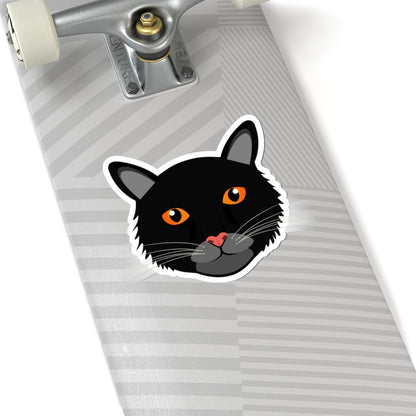 Kiss-Cut Stickers - Black Cat Printify