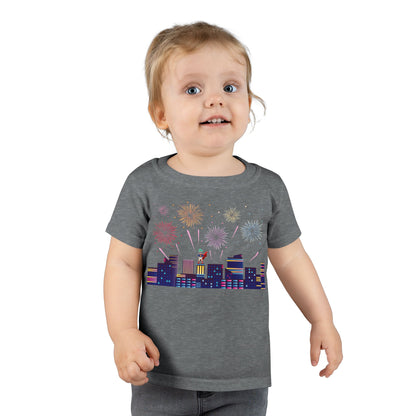 Toddler T-shirt - Super kiddo with fireworks - [[{"value":"Wonderwear Kid"}]]