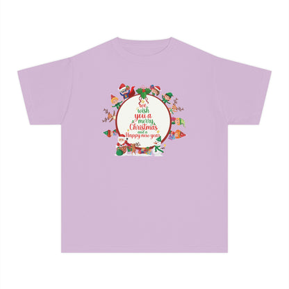 Youth Midweight Tee - We wish you a merry Christmas - [[{"value":"Wonderwear Kid"}]]