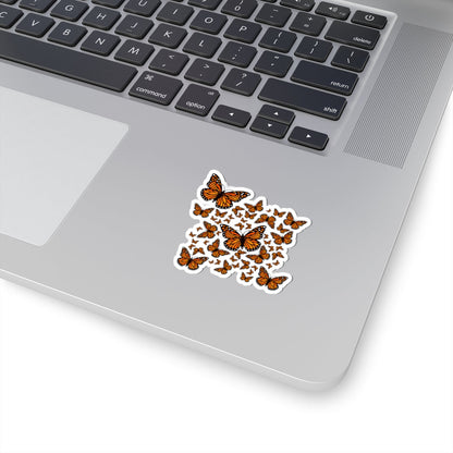 Kiss-Cut Vinyl Decals  - Monarch butterflies Printify