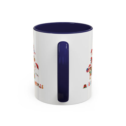 Accent Coffee Mug - Super kiddo making christmas tree with text - [[{"value":"Wonderwear Kid"}]]