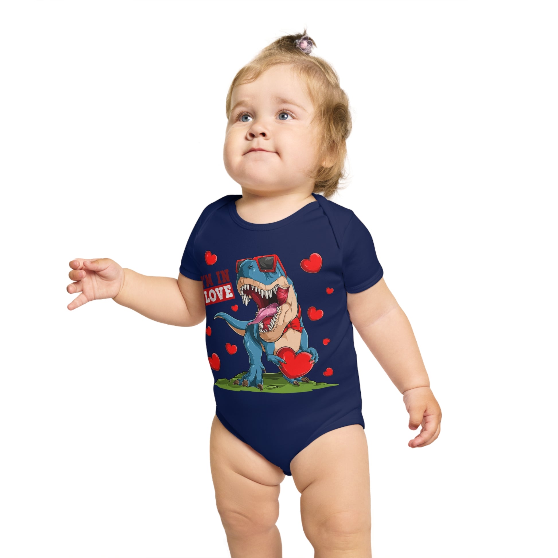 Infant Fine Jersey Bodysuit - Valentines -  Dinosaur - [[{"value":"Wonderwear Kid"}]]