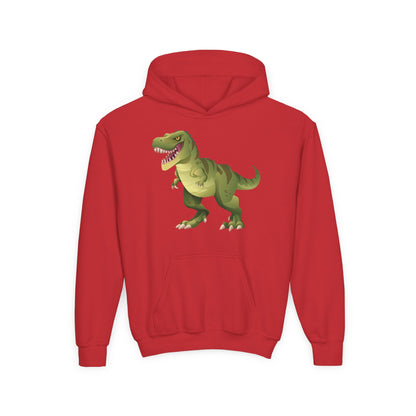 Youth Heavy Blend Hooded Sweatshirt - Tyrannosaurus Printify