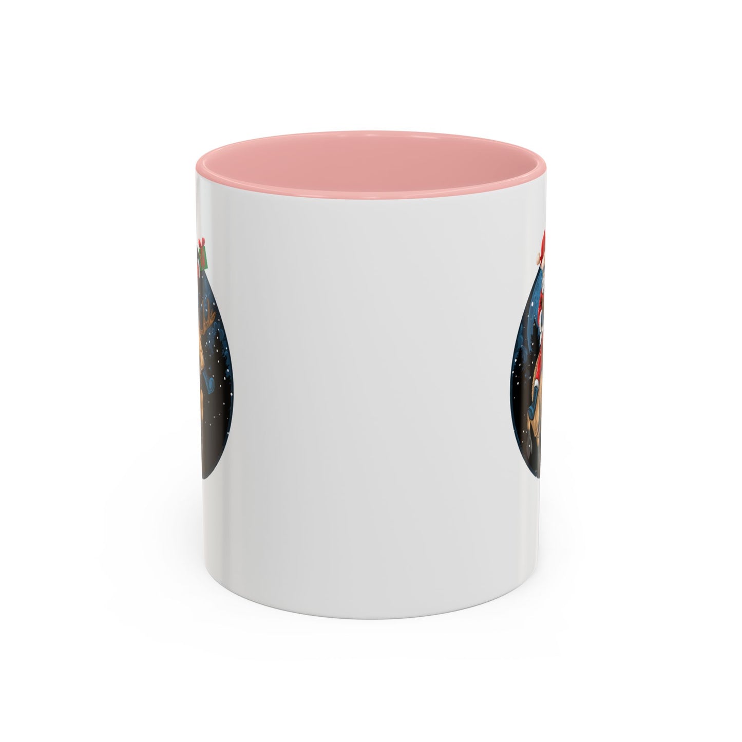 Accent Coffee Mug - Super kiddo riding a reindeer