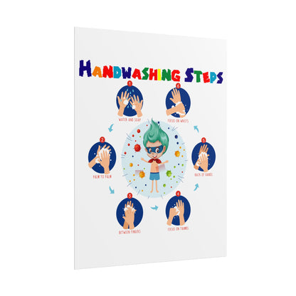 Rolled Posters - Super kiddo how to wash hand properly - [[{"value":"Wonderwear Kid"}]]