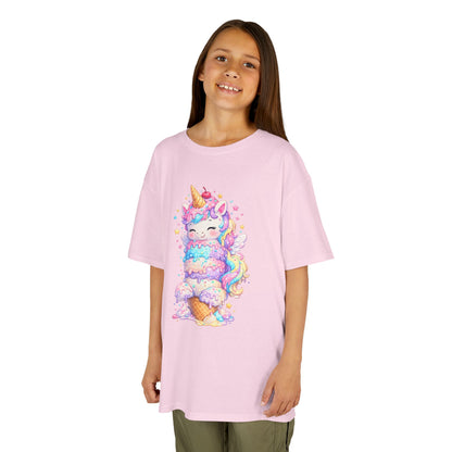 Kids Heavy Cotton™ Tee - Ice Cream Unicorn