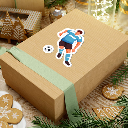 Kiss-Cut Stickers - Man playing foot ball Printify