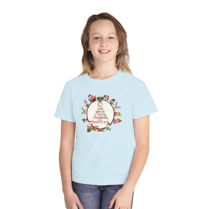 Youth Midweight Tee - We wish you a merry Christmas - [[{"value":"Wonderwear Kid"}]]