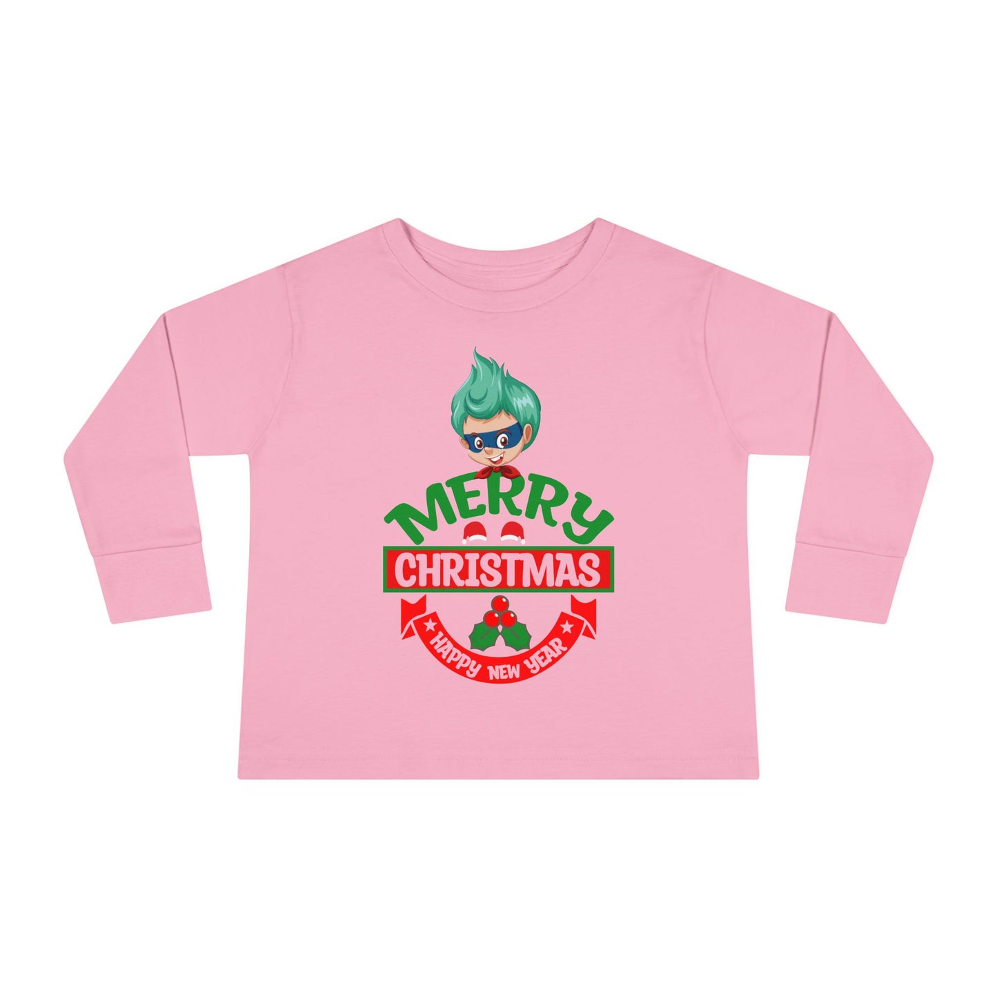 Toddler Long Sleeve Tee - Merry chridtmas from super kiddo - [[{"value":"Wonderwear Kid"}]]