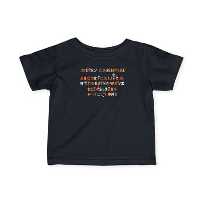 Infant Fine Jersey Tee - Christmas alphabet - [[{"value":"Wonderwear Kid"}]]