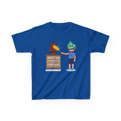 Kids Heavy Cotton™ Tee - Super kiddo cleaning a vase - [[{"value":"Wonderwear Kid"}]]