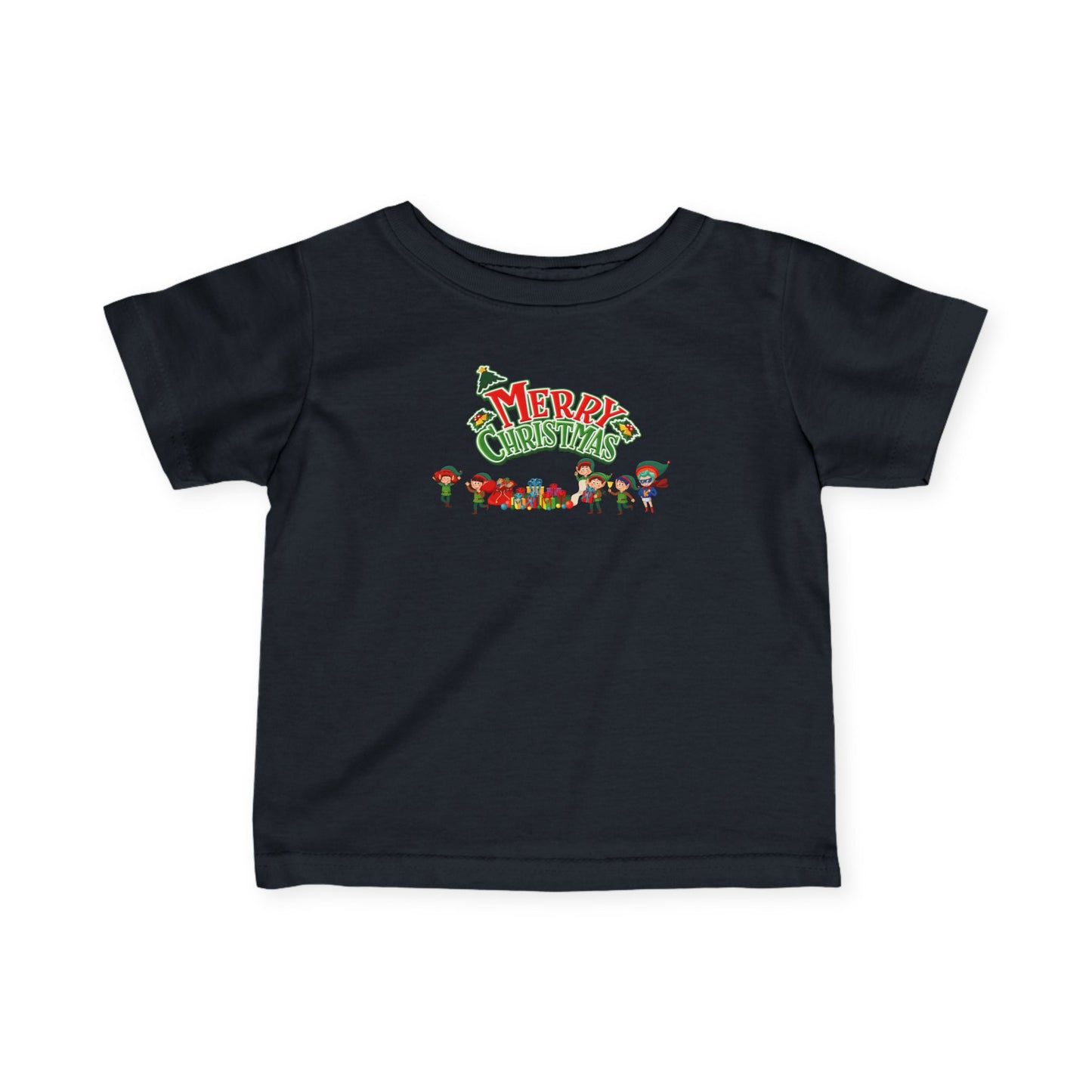 Infant Fine Jersey Tee - Merry christmas from super friends - [[{"value":"Wonderwear Kid"}]]
