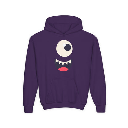 Youth Heavy Blend Hooded Sweatshirt - Monsters face Printify