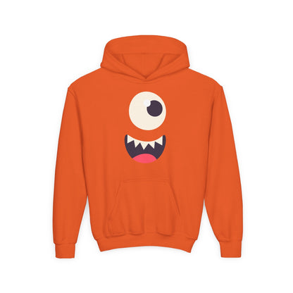 Youth Heavy Blend Hooded Sweatshirt - Monsters face Printify